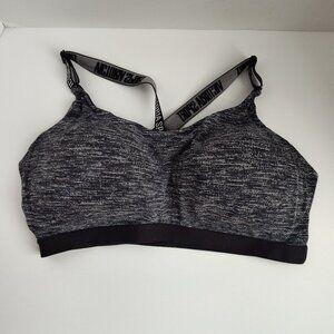 Ladies SZ 38DD Victoria Secret Sport Black Marled Sport's Bra